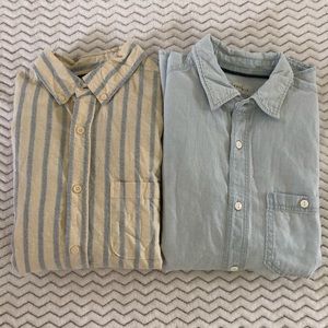 Lot of 2: Aeropostale Mens Button-Down Shirts Sz S
